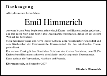 Anzeige von Emil Himmerich von MGO