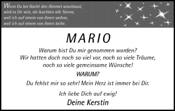 Anzeige von Mario  von MGO