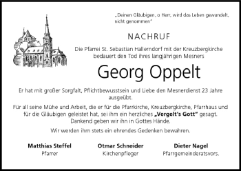 Anzeige von Georg Oppelt von MGO