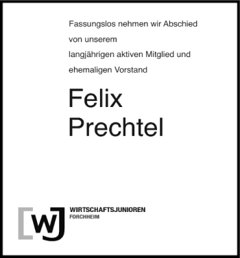 Anzeige von Felix Prechtel von MGO