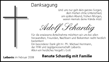 Anzeige von Adolf Schardig von MGO