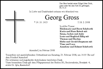 Anzeige von Georg Gross von MGO