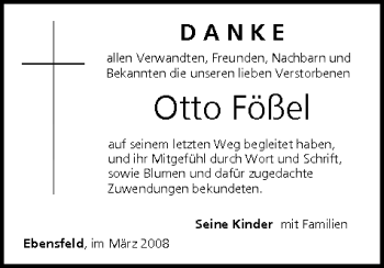 Anzeige von Otto Fößel von MGO