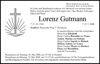 Anzeige von Lorenz Gutmann von MGO