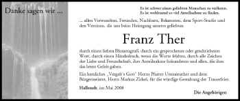 Anzeige von Franz Ther von MGO