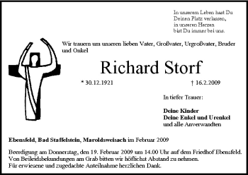 Anzeige von Richard Storf von MGO
