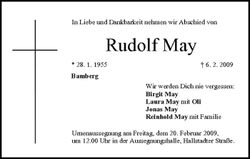 Anzeige von Rudolf May von MGO