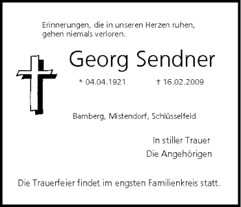 Anzeige von Georg Sendner von MGO