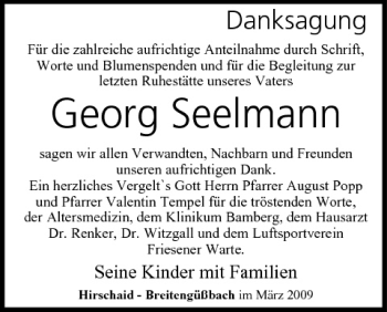 Anzeige von Georg Seelmann von MGO