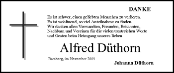 Anzeige von Alfred Düthom von MGO