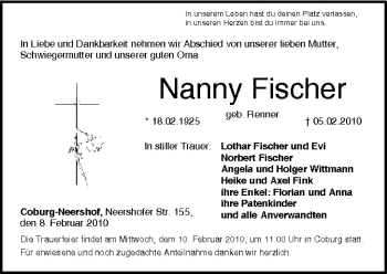 Anzeige von Nanny Fischer von MGO