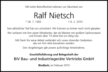 Anzeige von Ralf Nietsch von MGO