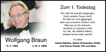 Anzeige von Wolfgang Braun von MGO