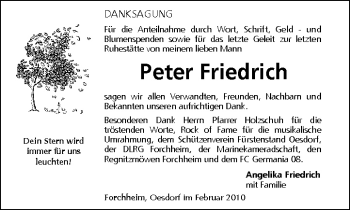 Anzeige von Peter Friedrich von MGO