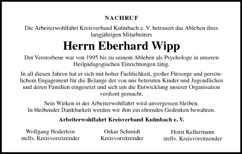  Traueranzeige für Eberhard Wipp vom 18.03.2010 aus MGO