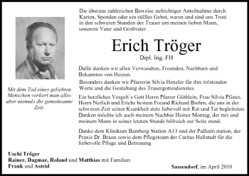Anzeige von Erich Tröger von MGO