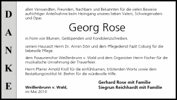 Anzeige von Georg Rose von MGO
