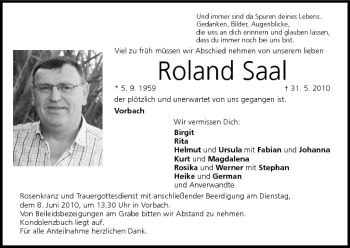 Anzeige von Roland Saal von MGO