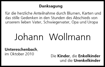 Anzeige von Johann Wollmann von MGO