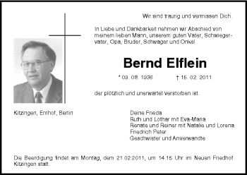 Anzeige von Bernd Elflein von MGO