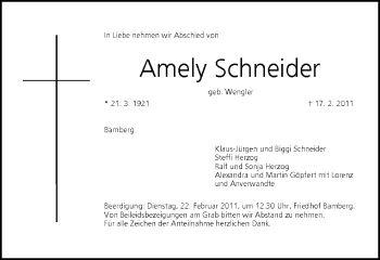 Anzeige von Amely Schneider von MGO