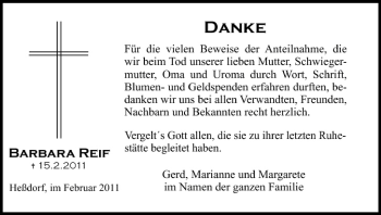 Anzeige von Barbara Reif von MGO