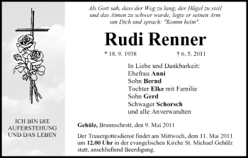 Anzeige von Rudi Renner von MGO