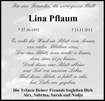 Anzeige von Linda Pfluam von MGO