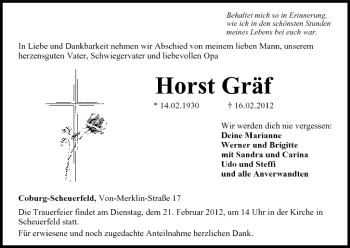 Anzeige von Horst Gräf von MGO