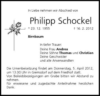 Anzeige von Philipp Schockel von MGO