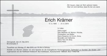 Anzeige von Erich Krämer von MGO