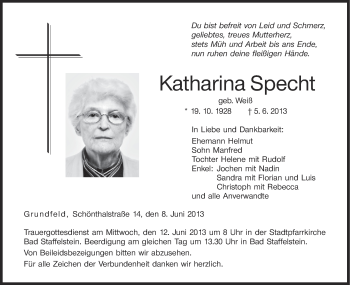 Anzeige von Katharina Specht von MGO