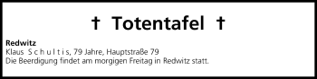Anzeige von Totentafel vom 13.06.2013 von MGO