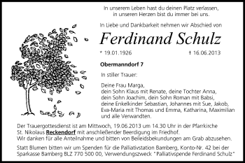 Anzeige von Ferdinand Schulz von MGO