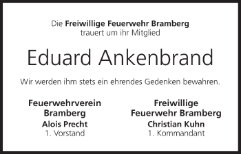 Anzeige von Eduard Ankenbrand von MGO
