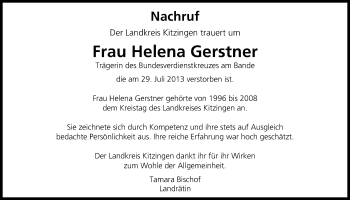 Anzeige von Helena Gerstner von MGO