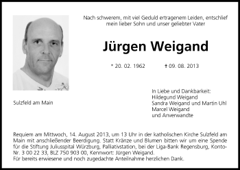 Anzeige von Jürgen Weigand von MGO