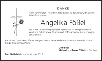 Anzeige von Angelika Fößel von MGO