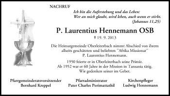 Anzeige von Laurentius Hennemann von MGO