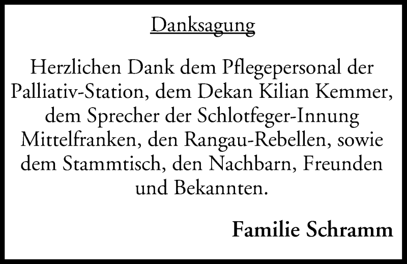  Traueranzeige für Konrad Schramm vom 26.09.2013 aus Mediengruppe Oberfranken