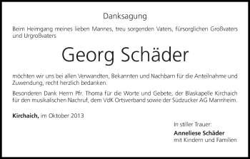Anzeige von Georg Schäder von MGO