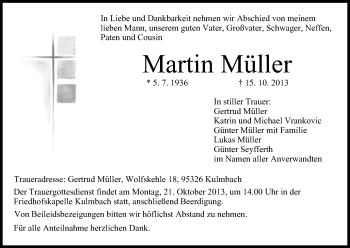 Anzeige von Martin Müller von MGO