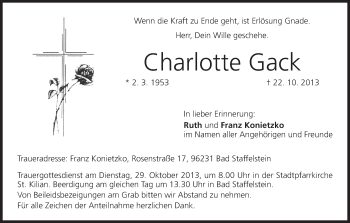 Anzeige von Charlotte Gack von MGO