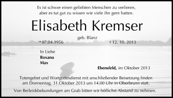 Anzeige von Elisabeth Kremser von MGO