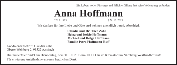 Anzeige von Anna Hoffmann von MGO