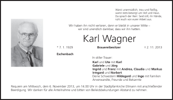 Anzeige von Karl Wagner von MGO