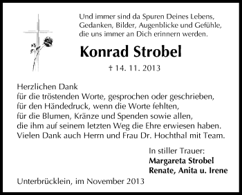 Anzeige von Konrad Strobel von MGO