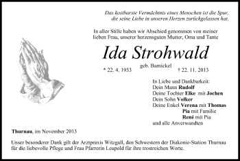 Anzeige von Ida Strohwald von MGO