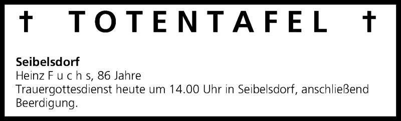  Traueranzeige für Totentafel vom 30.11.2013 vom 30.11.2013 aus MGO