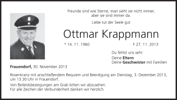 Anzeige von Ottmar Krappmann von MGO